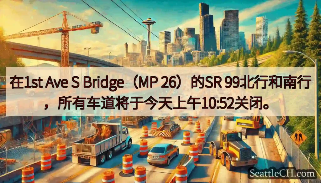 在1st Ave S Bridge（MP 26）的SR
