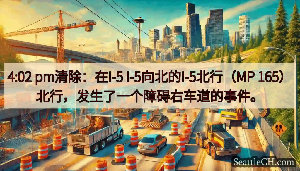 4:02 pm清除：在I-5 I-5向北的I-5北行（MP