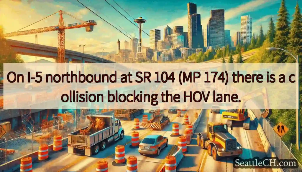 On I-5 northbound at SR 104 (MP 174) there is a