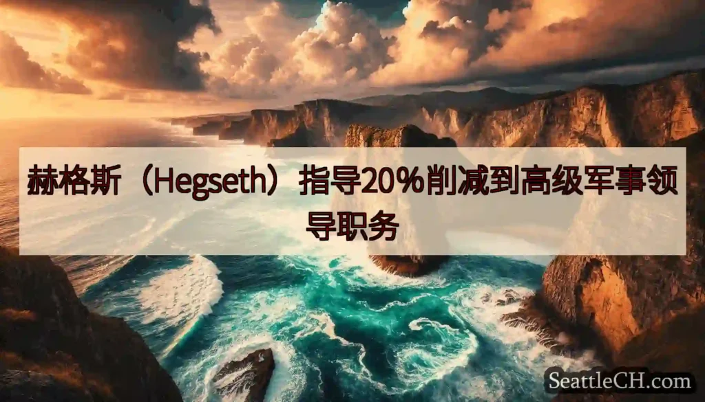 赫格斯（Hegseth）指导20％削减到高级军事领导职务