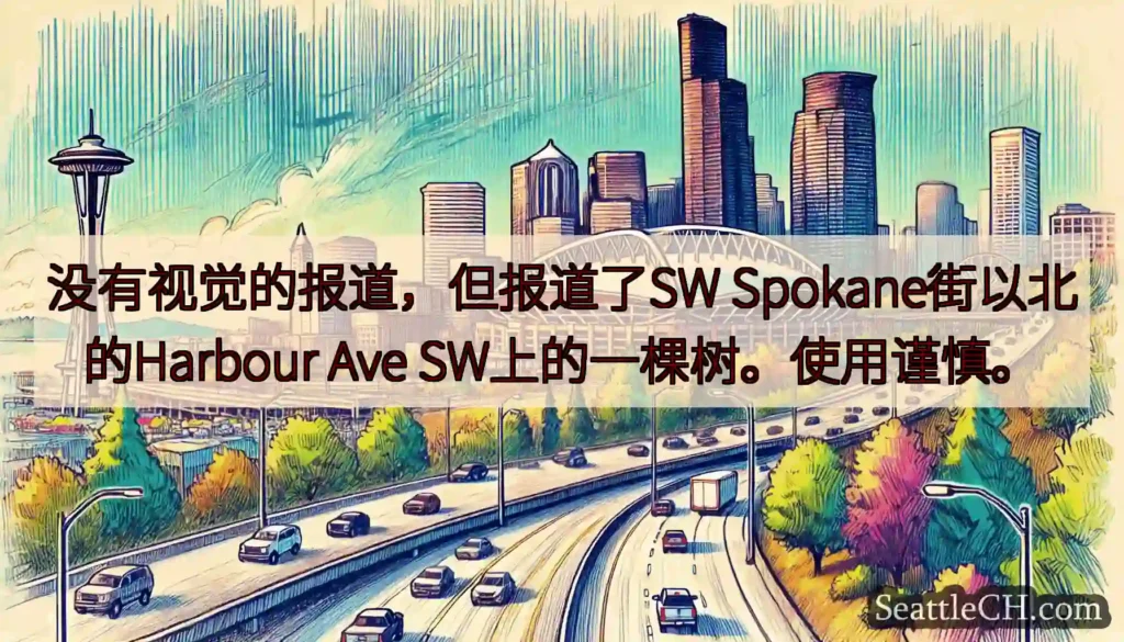 没有视觉的报道，但报道了SW Spokane街以北的Harbour Ave