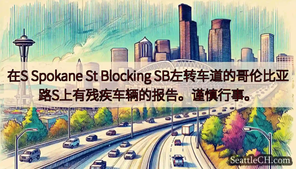 在S Spokane St Blocking