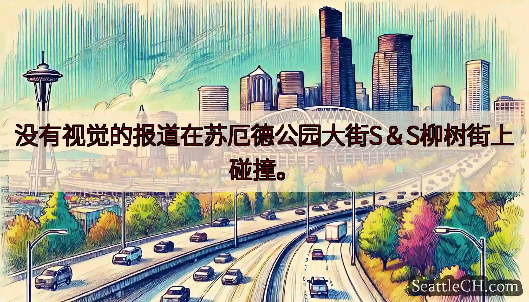 没有视觉的报道在苏厄德公园大街S＆S柳树街上碰撞。