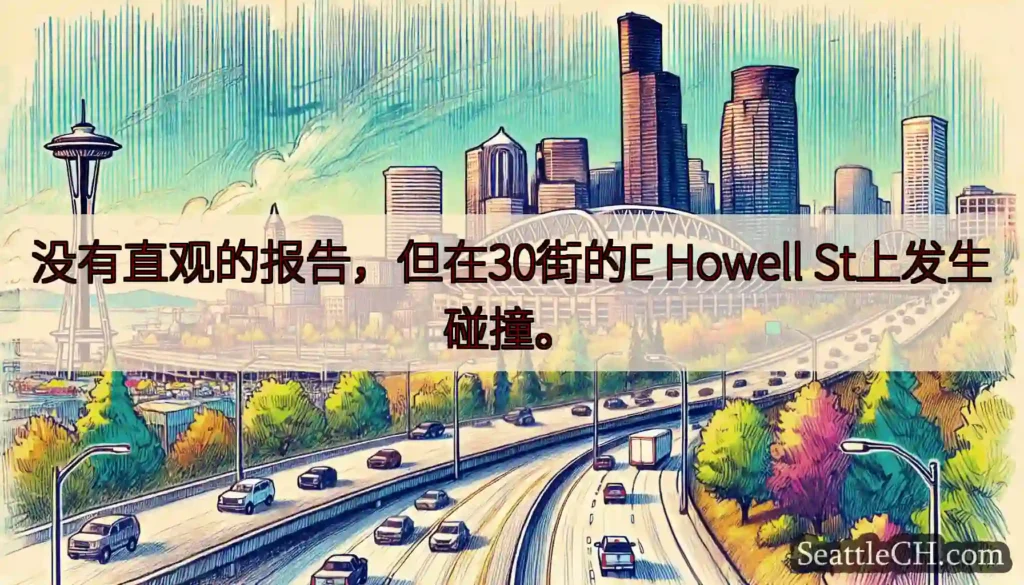 没有直观的报告，但在30街的E Howell St上发生碰撞。