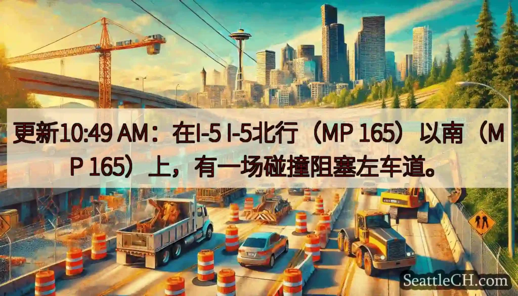 更新10:49 AM：在I-5 I-5北行（MP 165）以南（MP