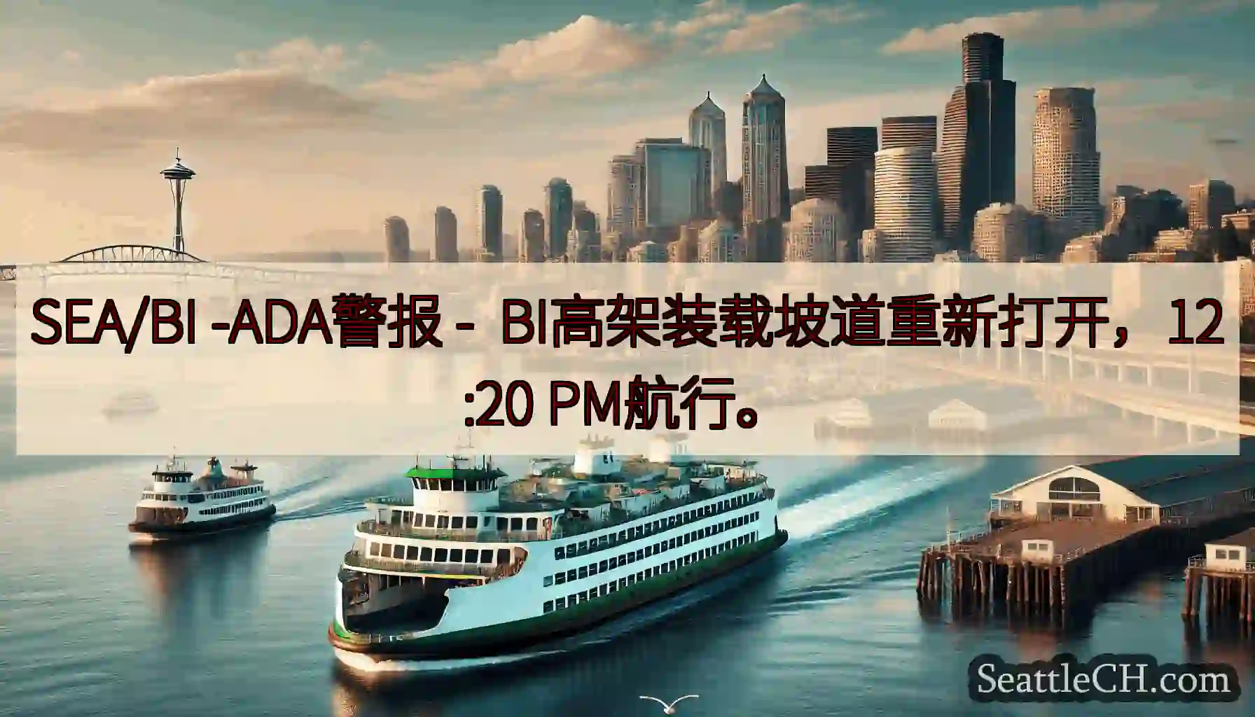SEA/BI -ADA警报 -  BI高架装载坡道重新打开，12:20