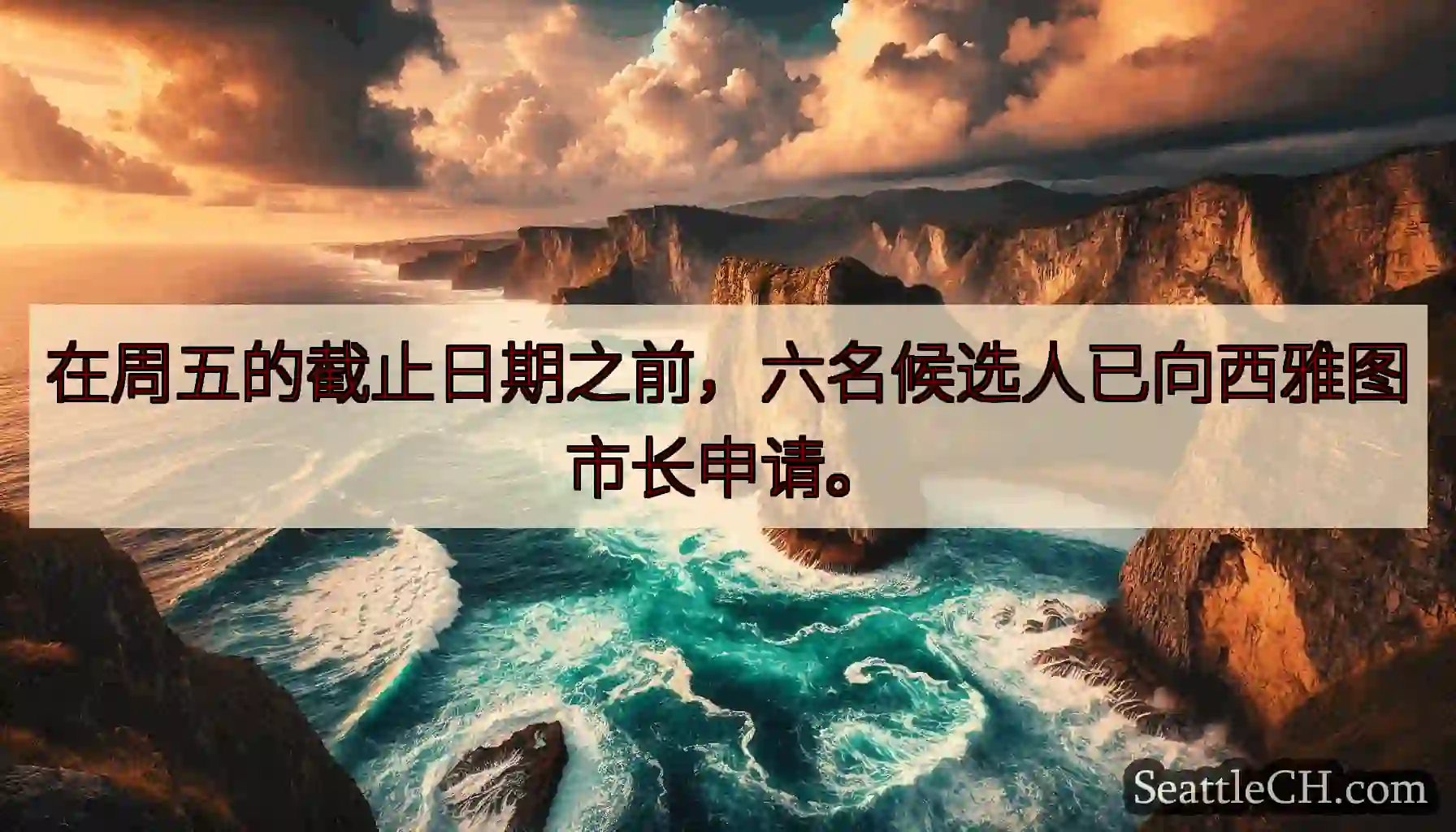 在周五的截止日期之前，六名候选人已向西雅图市长申请。