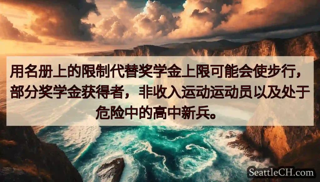 用名册上的限制代替奖学金上限可能会使步行，部分奖学金获得者，非收入运动运动员以及处于危险中的高中新兵
