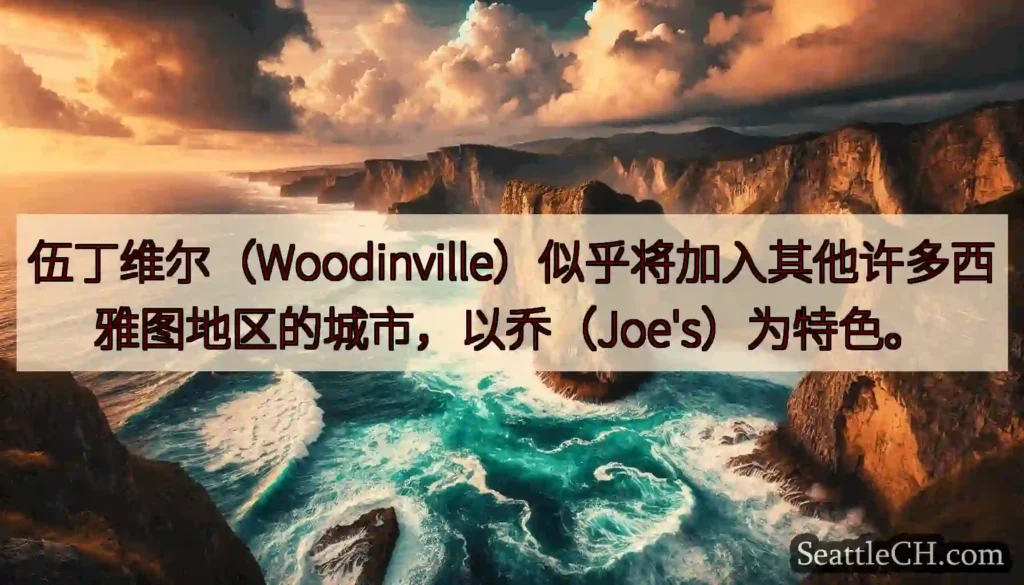 伍丁维尔（Woodinville）似乎将加入其他许多西雅图地区的城市，以乔（Joe's）为特色。
