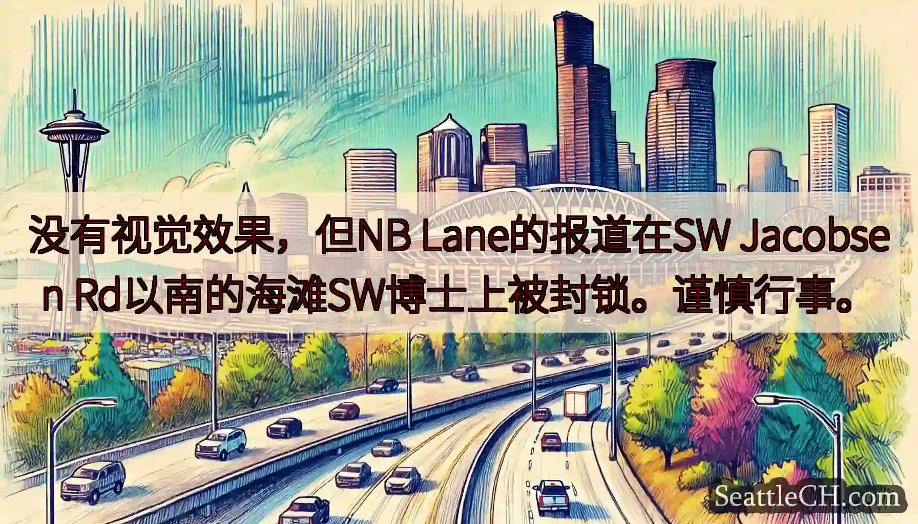 没有视觉效果，但NB Lane的报道在SW Jacobsen