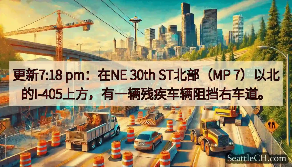 更新7:18 pm：在NE 30th ST北部（MP