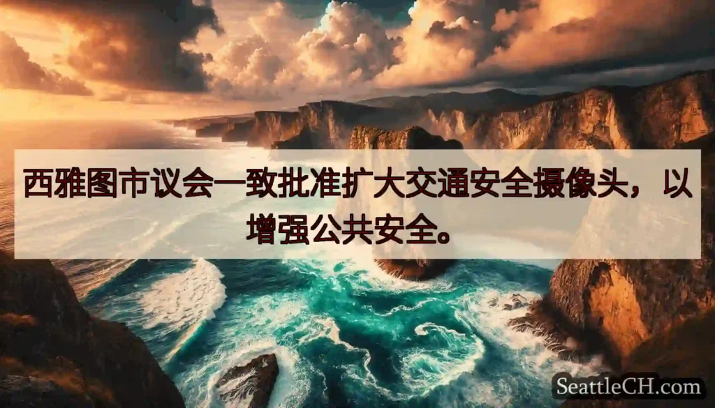 西雅图市议会一致批准扩大交通安全摄像头，以增强公共安全。
