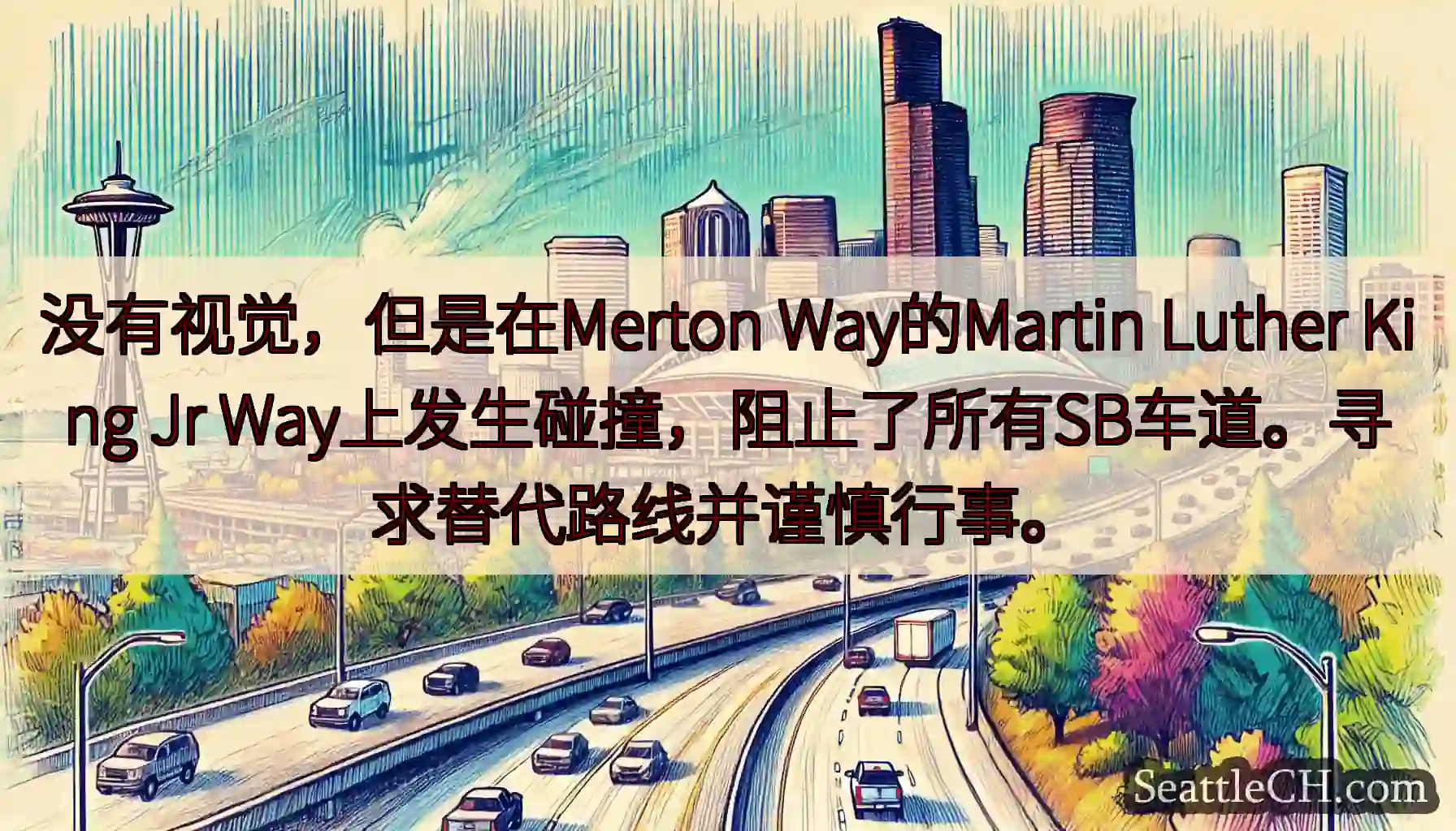 没有视觉，但是在Merton Way的Martin Luther King Jr