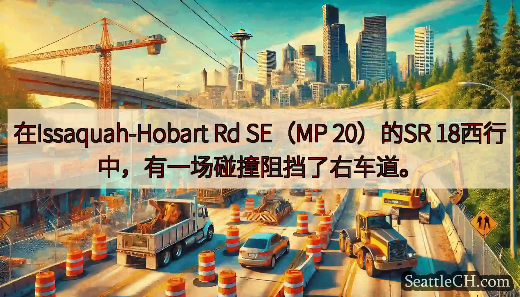 在Issaquah-Hobart Rd SE（MP 20）的SR
