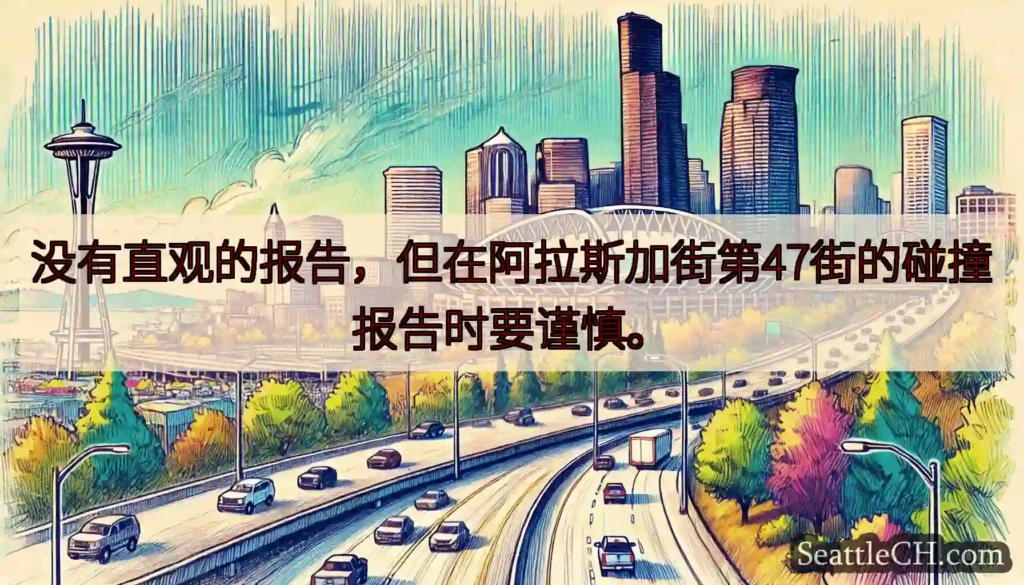 没有直观的报告，但在阿拉斯加街第47街的碰撞报告时要谨慎。