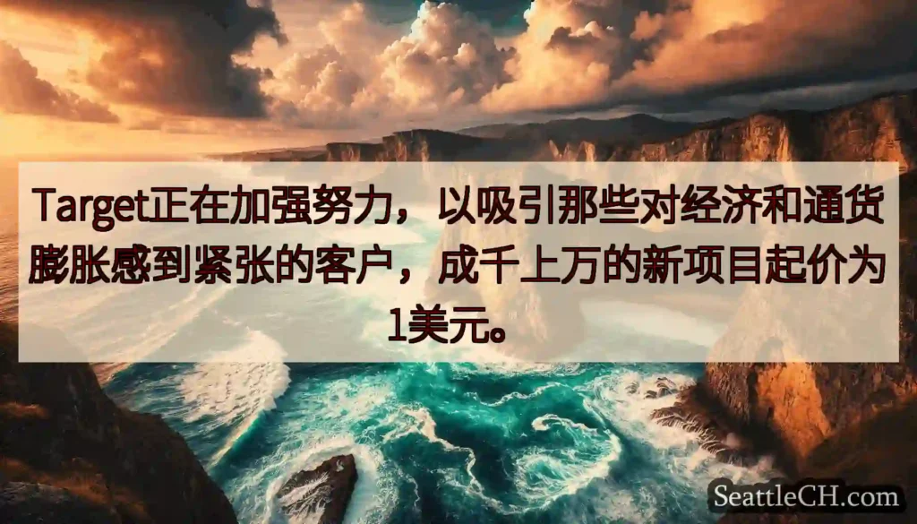 Target正在加强努力，以吸引那些对经济和通货膨胀感到紧张的客户，成千上万的新项目起价为1美元。