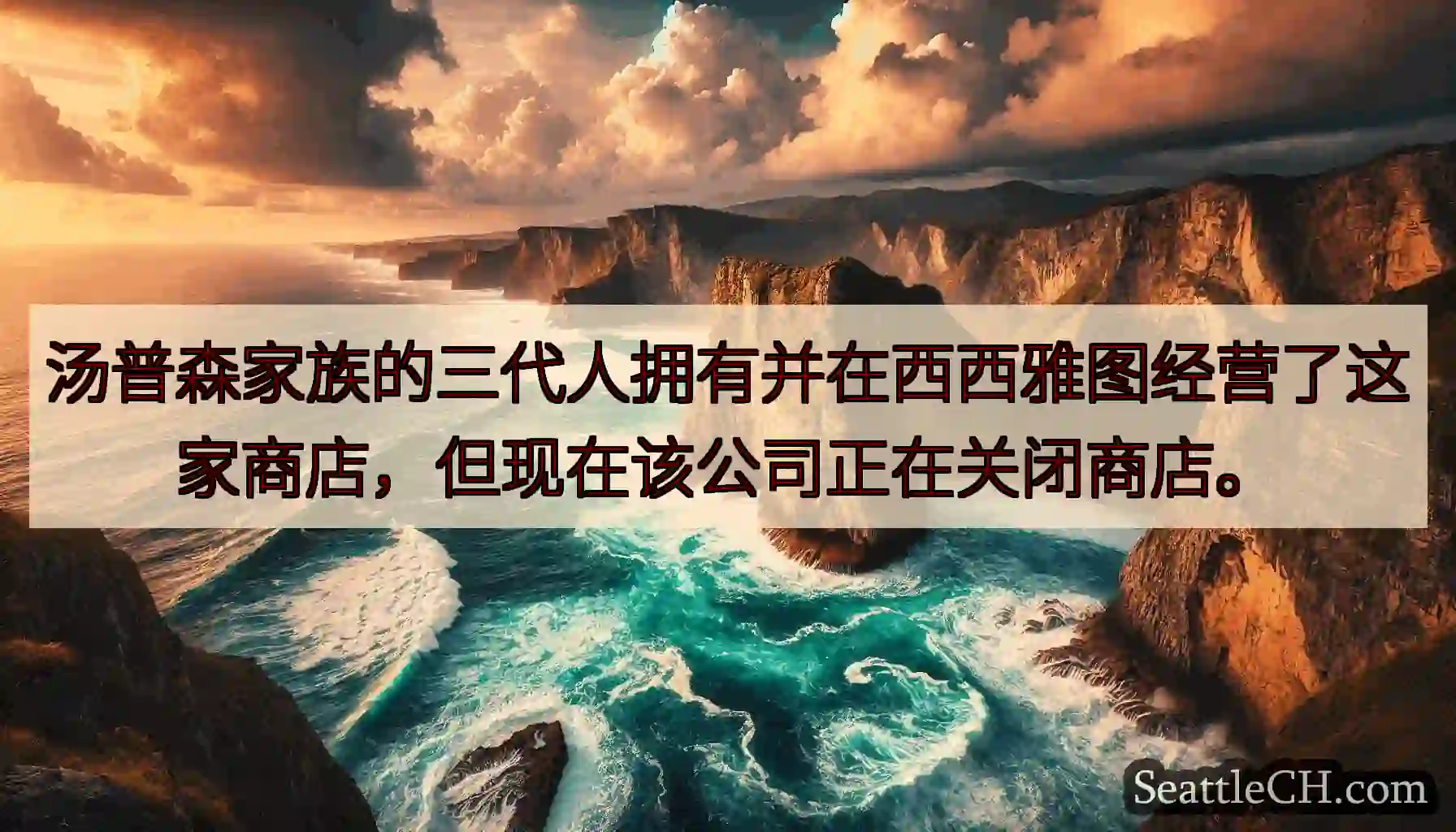 汤普森家族的三代人拥有并在西西雅图经营了这家商店，但现在该公司正在关闭商店。