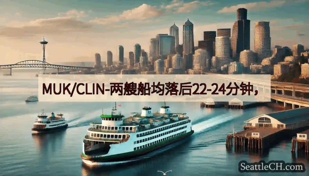 MUK/CLIN-两艘船均落后22-24分钟，https://wsdot.com/ferries/s