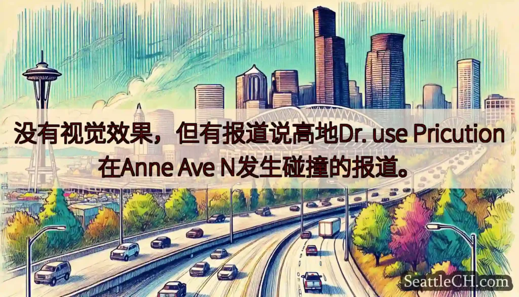 没有视觉效果，但有报道说高地Dr. use Pricution在Anne Ave N发生碰撞的报道。