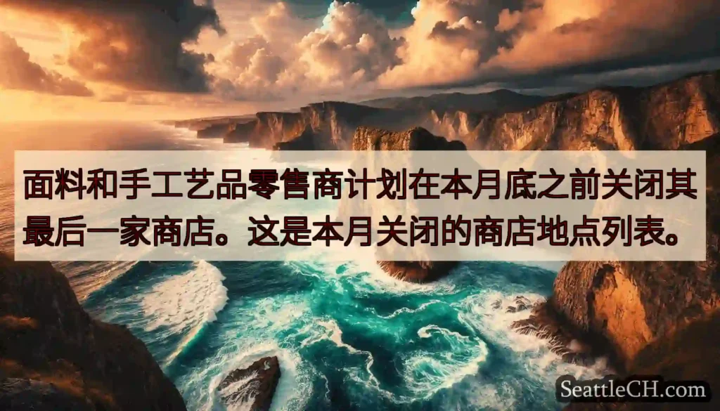 面料和手工艺品零售商计划在本月底之前关闭其最后一家商店。这是本月关闭的商店地点列表。