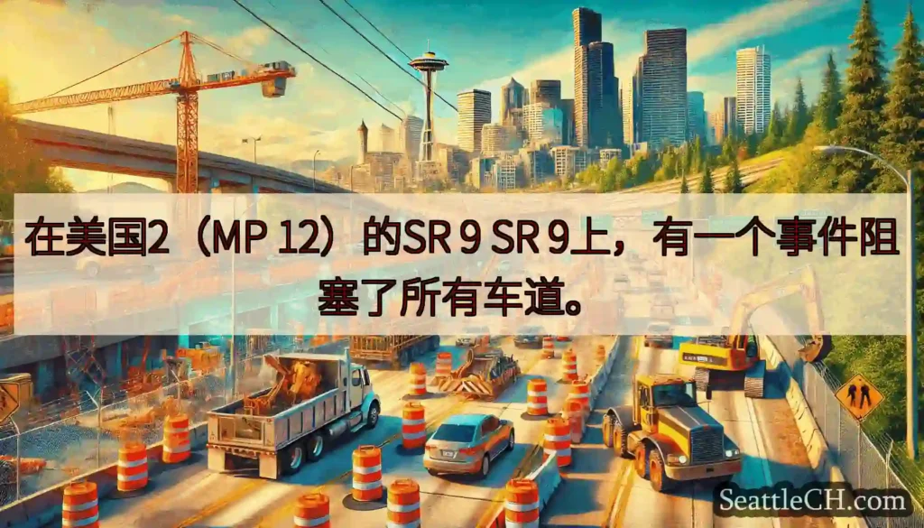在美国2（MP 12）的SR 9 SR 9上，有一个事件阻塞了所有车道。