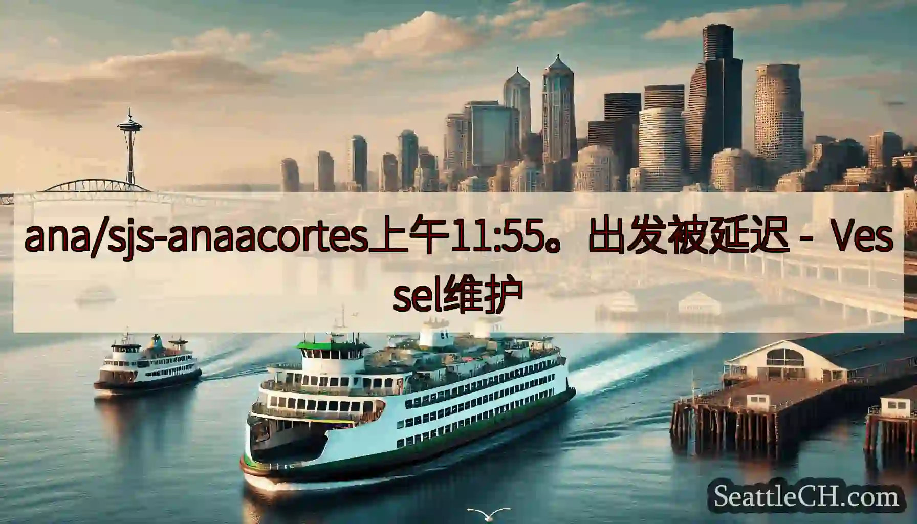 ana/sjs-anaacortes上午11:55。出发被延迟 -