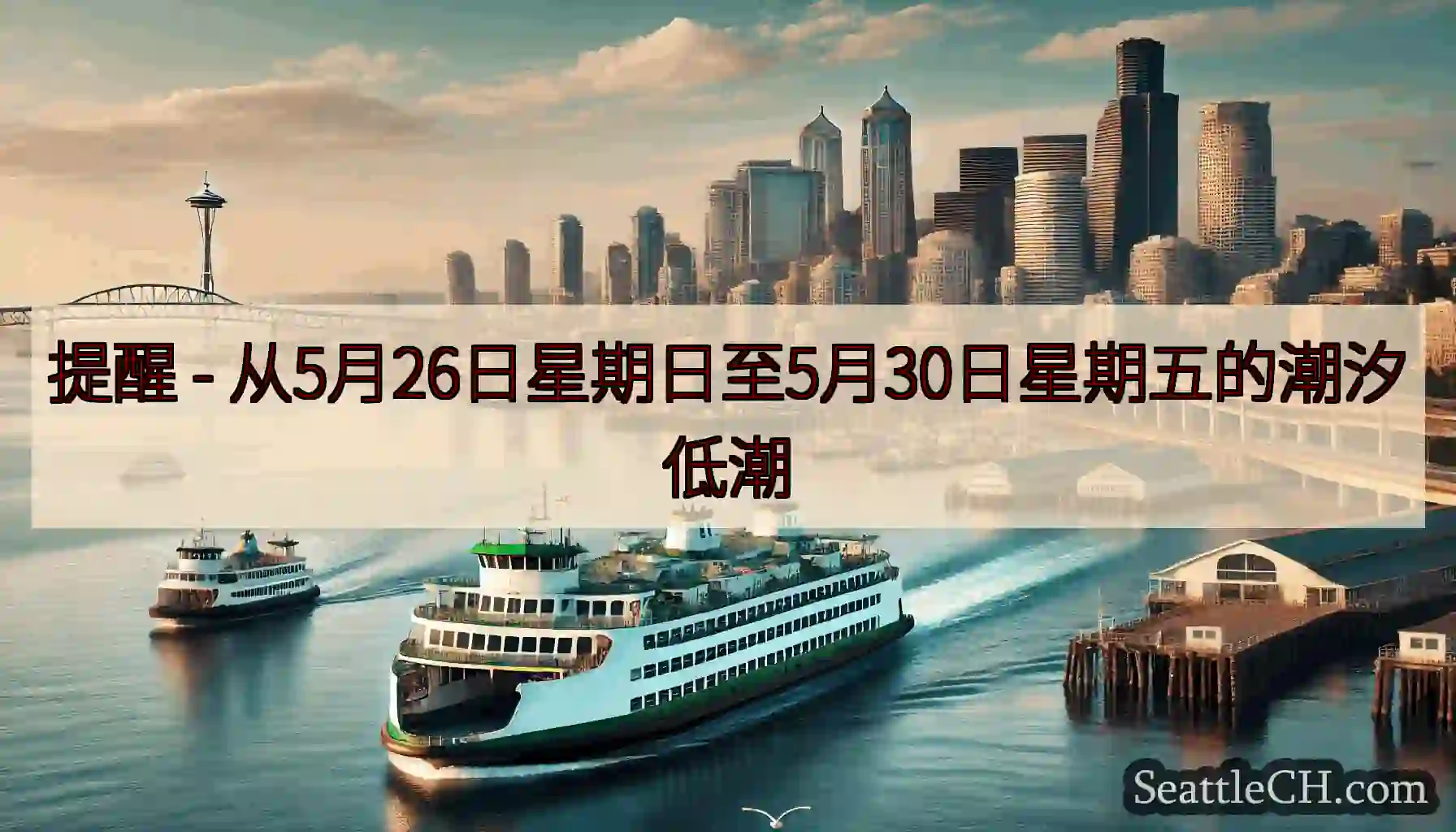 提醒 - 从5月26日星期日至5月30日星期五的潮汐低潮