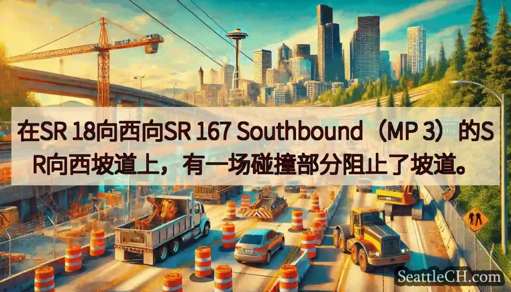 在SR 18向西向SR 167 Southbound（MP