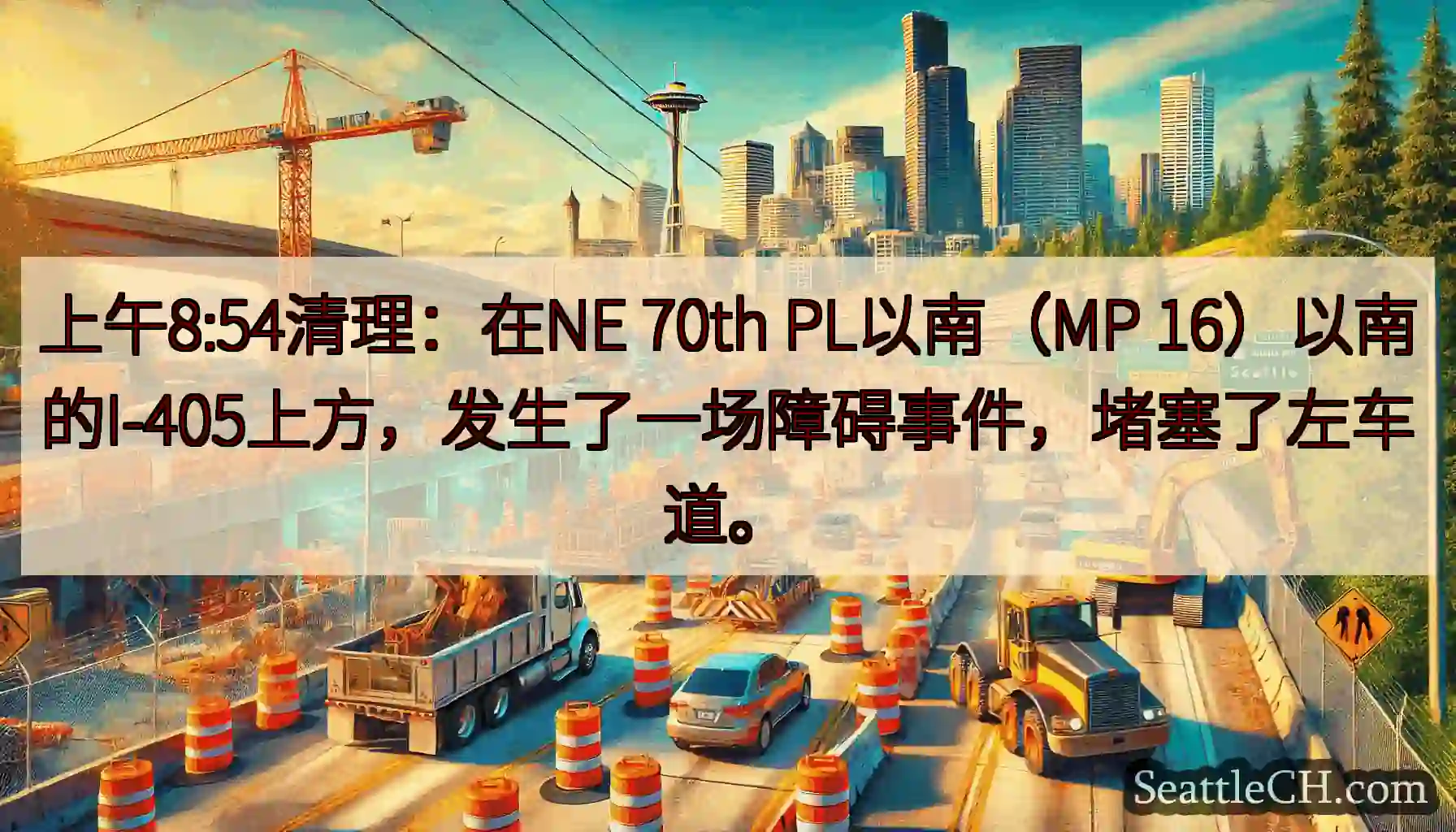 上午8:54清理：在NE 70th PL以南（MP