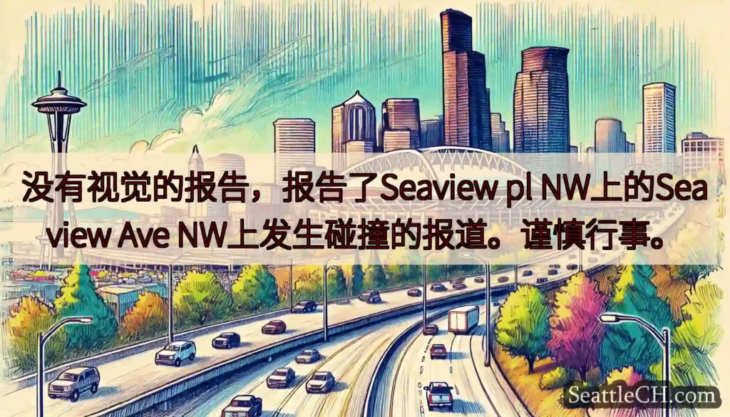 没有视觉的报告，报告了Seaview pl NW上的Seaview Ave