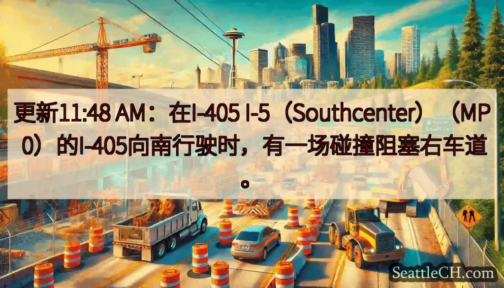 更新11:48 AM：在I-405 I-5（Southcenter）（MP