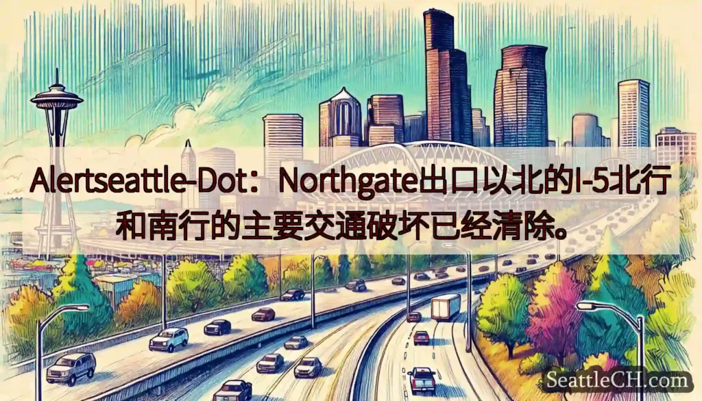 Alertseattle-Dot：Northgate出口以北的I-5北行和南行的主要交通破坏已经清除