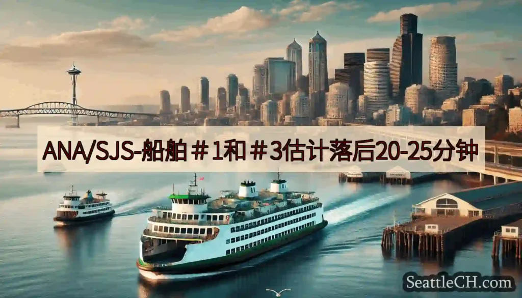 ANA/SJS-船舶＃1和＃3估计落后20-25分钟https://wsdot.com/ferrie