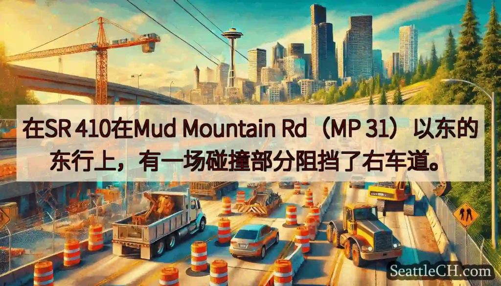 在SR 410在Mud Mountain Rd（MP