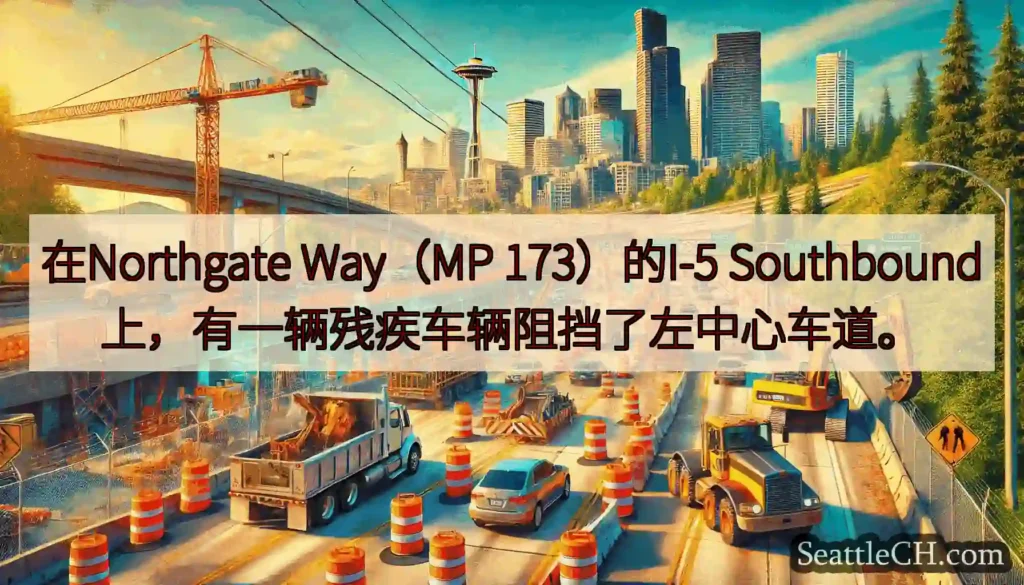 在Northgate Way（MP 173）的I-5
