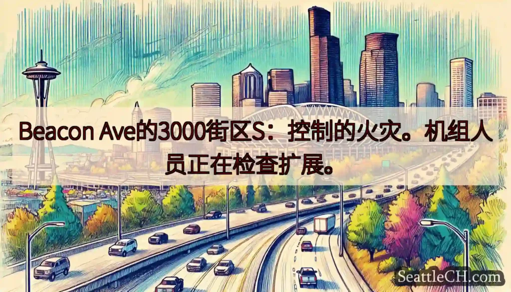 Beacon Ave的3000街区S：控制的火灾。机组人员正在检查扩展。