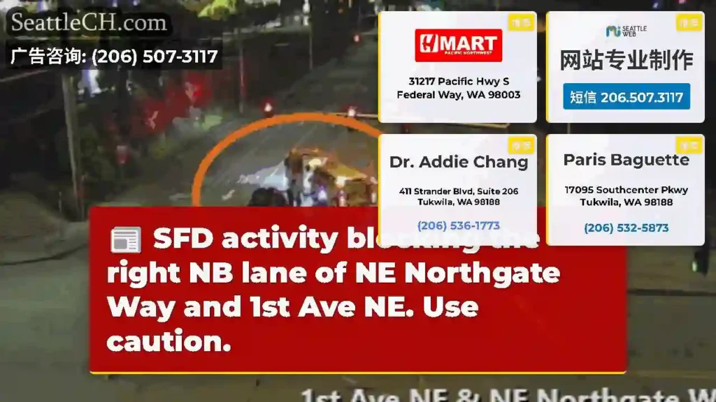 SFD activity blocking the right NB lane of NE