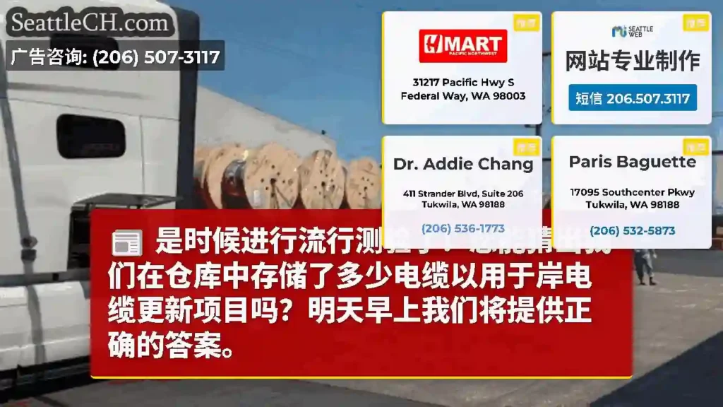 是时候进行流行测验了！您能猜出我们在仓库中存储了多少电缆以用于岸电缆更新项目吗？明天早上我们将提供正