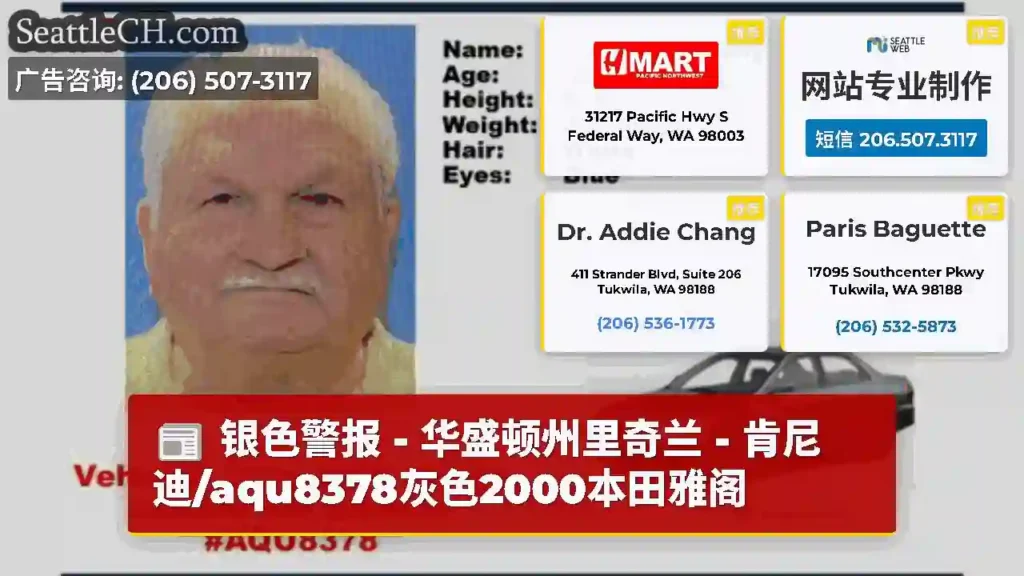 银色警报 - 华盛顿州里奇兰 - 肯尼迪/aqu8378灰色2000本田雅阁