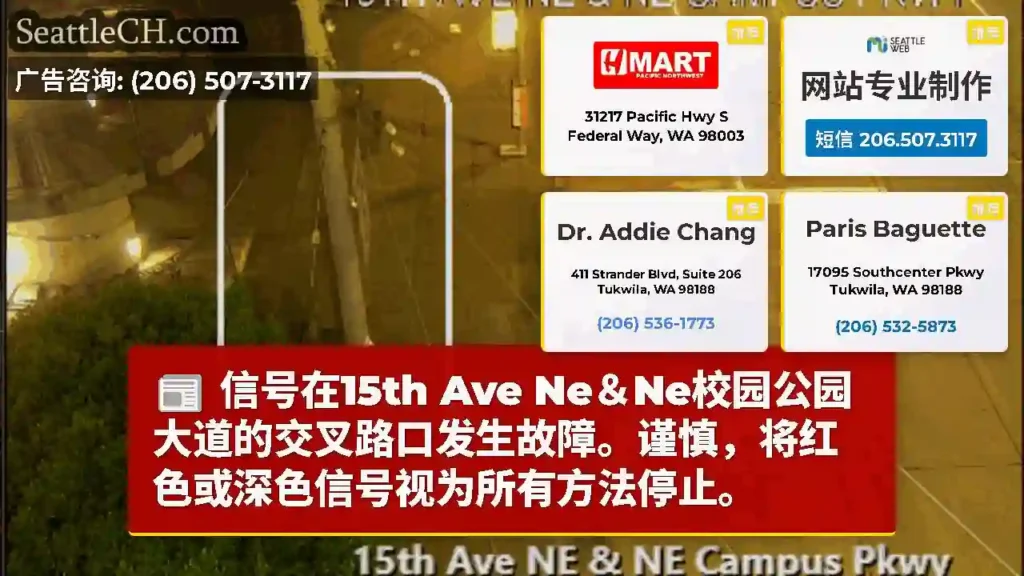 信号在15th Ave