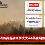消防员奋战红桥大火44英亩烧焦