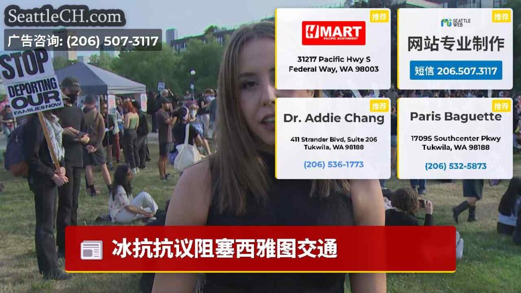 冰抗抗议阻塞西雅图交通