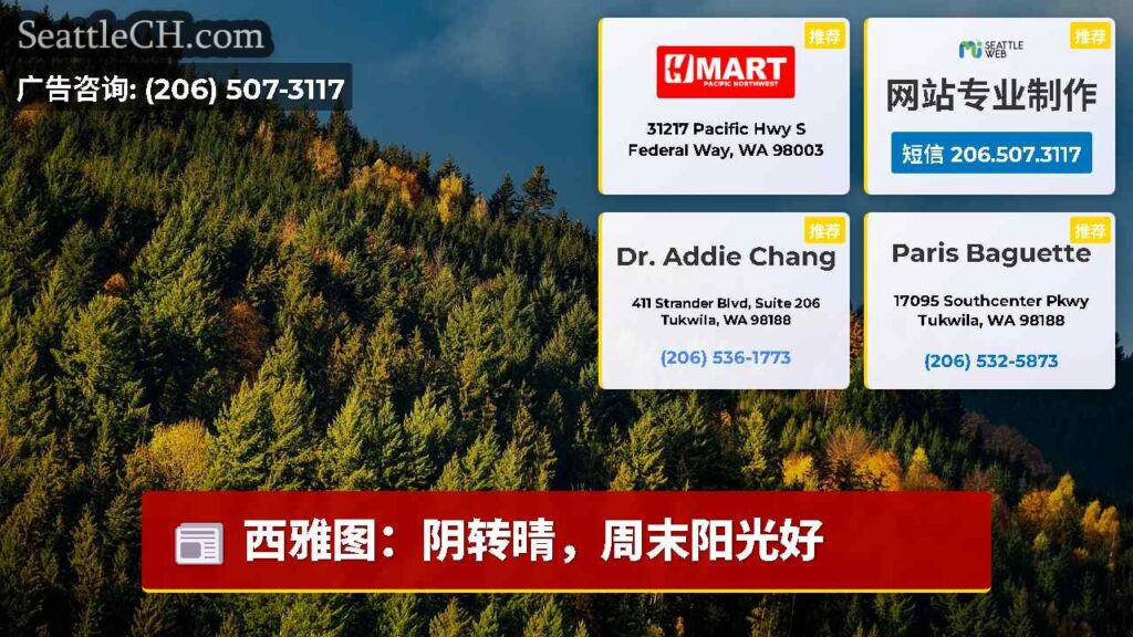 西雅图：阴转晴，周末阳光好