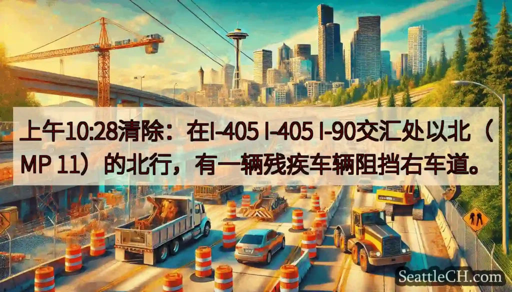 上午10:28清除：在I-405 I-405 I-90交汇处以北（MP