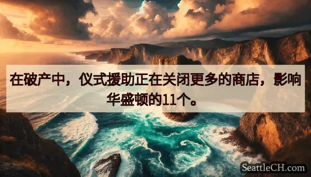 在破产中，仪式援助正在关闭更多的商店，影响华盛顿的11个。