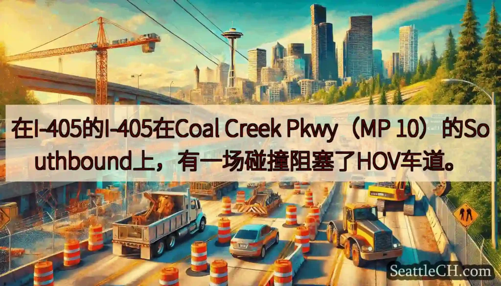 在I-405的I-405在Coal Creek Pkwy（MP