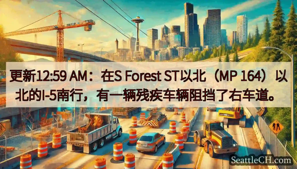 更新12:59 AM：在S Forest ST以北（MP