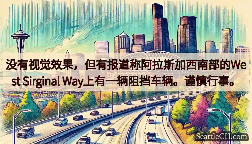 没有视觉效果，但有报道称阿拉斯加西南部的West Sirginal