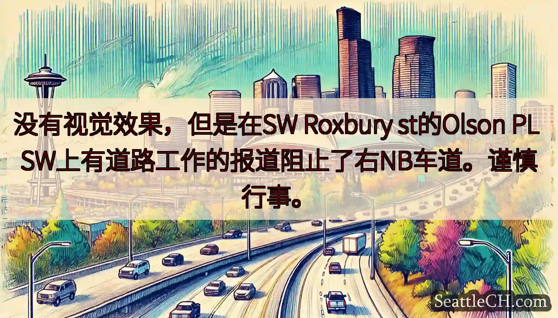 没有视觉效果，但是在SW Roxbury st的Olson PL