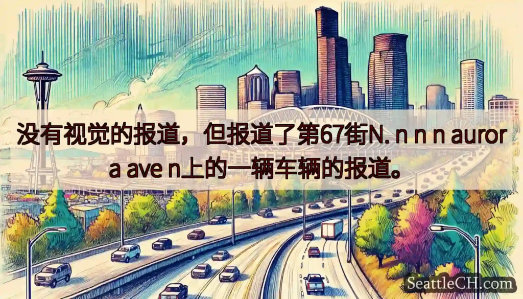 没有视觉的报道，但报道了第67街N. n n n aurora ave n上的一辆车辆的报道。